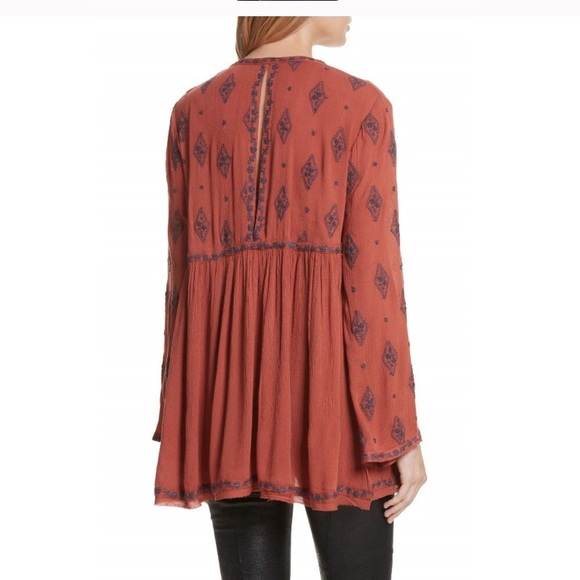 Free People Diamond Ember Print Blouse - Picture 4 of 8